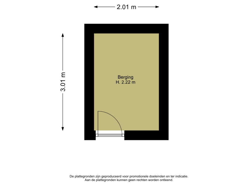 Bekijk plattegrond van Berging van Emile Hullebroeckstraat 89