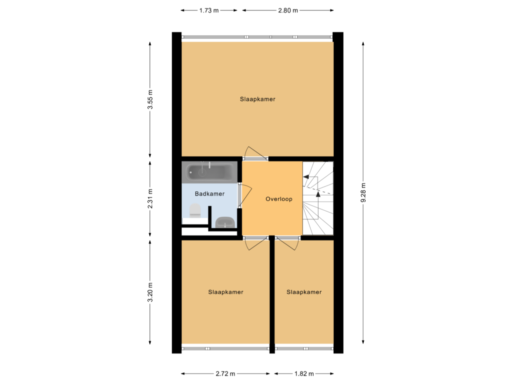 Bekijk plattegrond van Eerste verdieping van Slinge 6