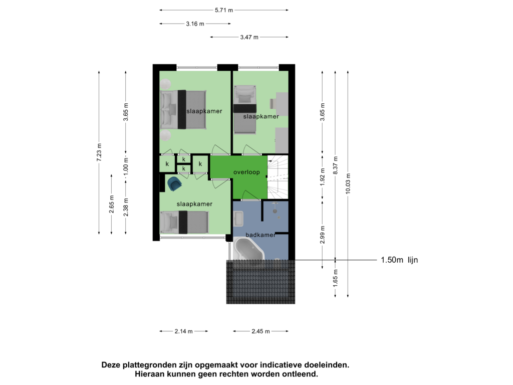 Bekijk plattegrond van 1e verdieping van Deldensestraat 9