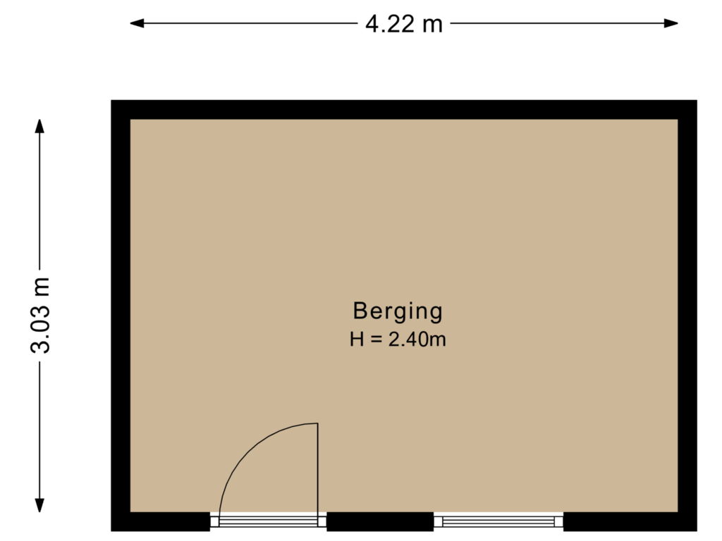 View floorplan of Berging 2 of Zesstedenweg 328