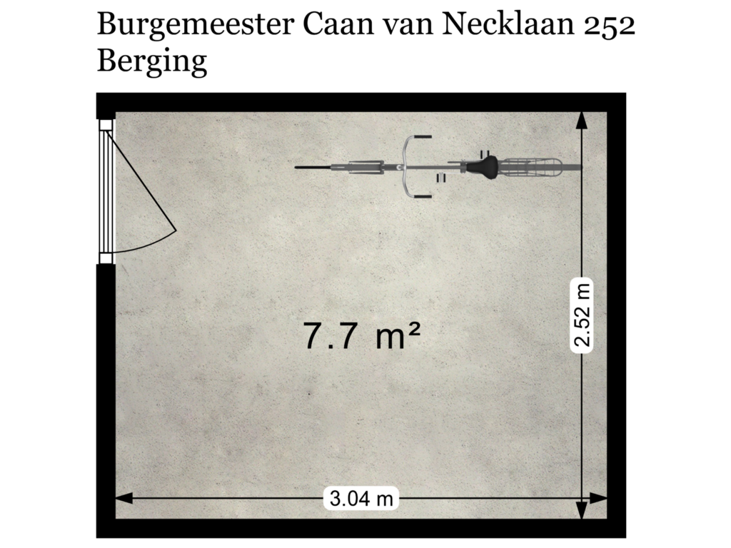 View floorplan of Berging of Burgemeester Caan van Necklaan 252