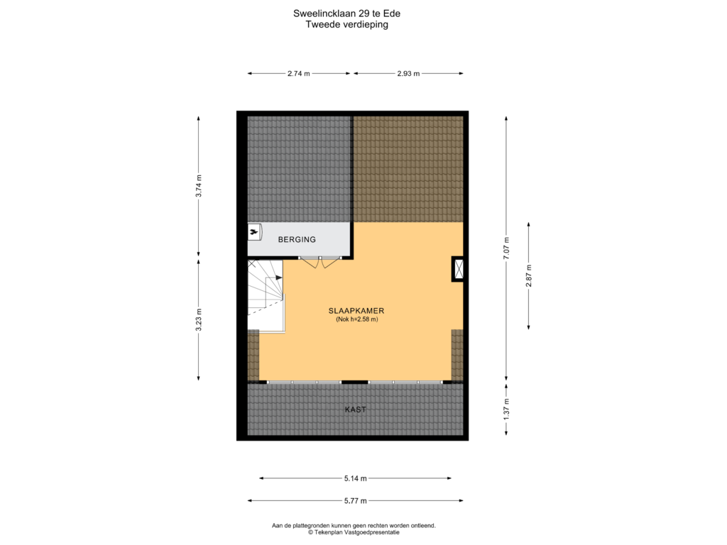 Bekijk plattegrond van Tweede verdieping van Sweelincklaan 29