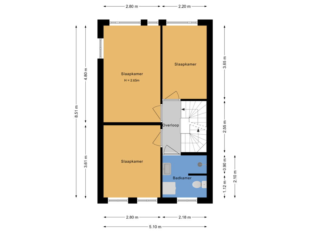 Bekijk plattegrond van Eerste verdieping van Elisabethhoeve 8