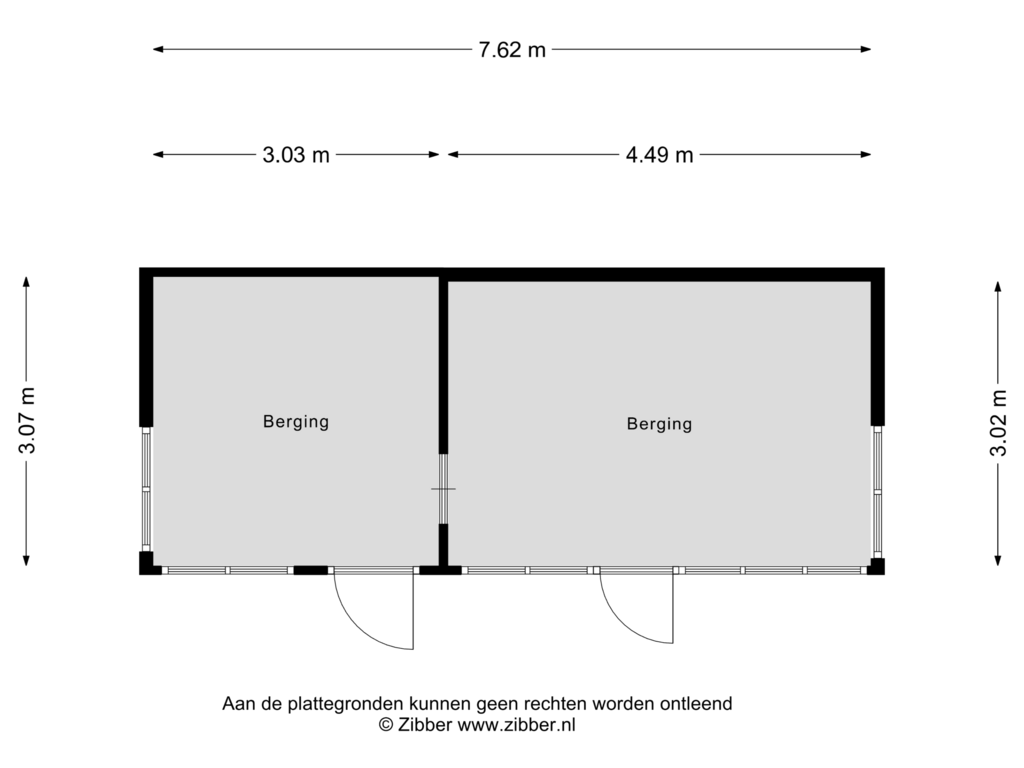 Bekijk plattegrond van Berging van Moergestelseweg 115