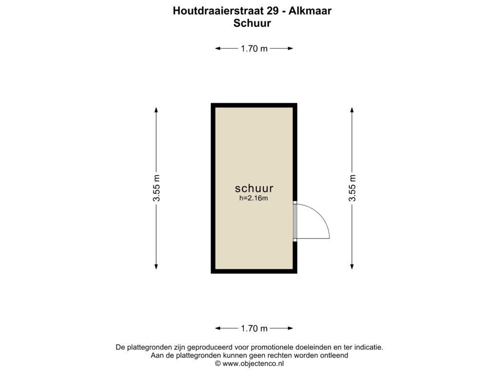 Bekijk plattegrond van SCHUUR van Houtdraaierstraat 29