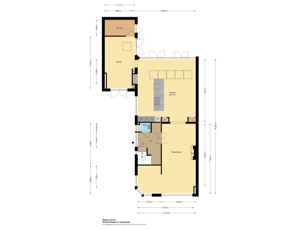 Bekijk plattegrond van Begane Grond van Richard Holplein 8