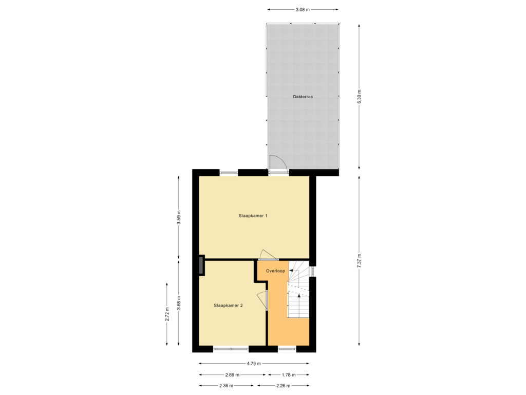 Bekijk plattegrond van Eerste verdieping van Hulst 17