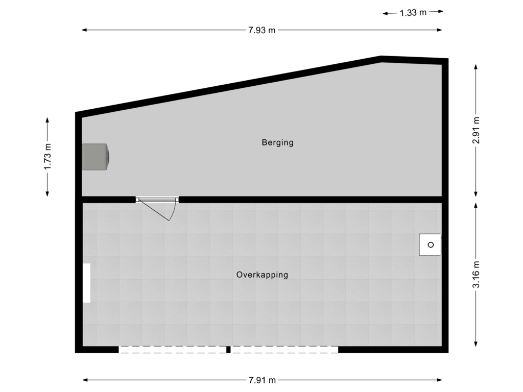 Bekijk plattegrond van Berging van Hulst 17