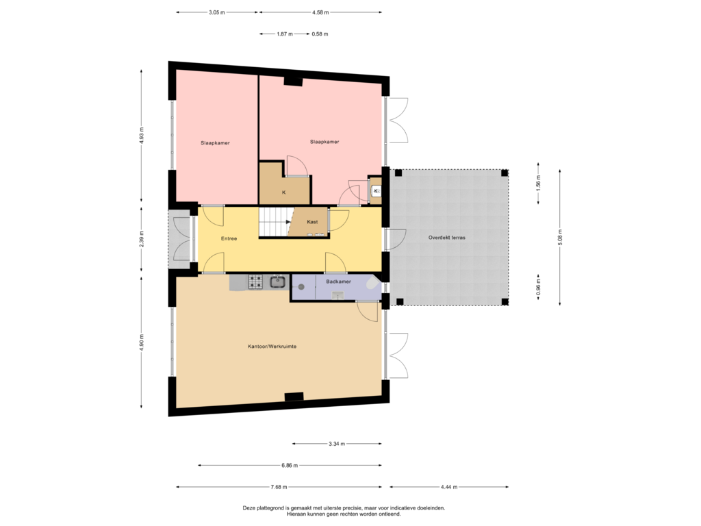 Bekijk plattegrond van Begane Grond van Harinxmakade 44