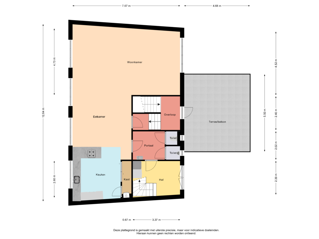 Bekijk plattegrond van 1e Verdieping van Harinxmakade 44