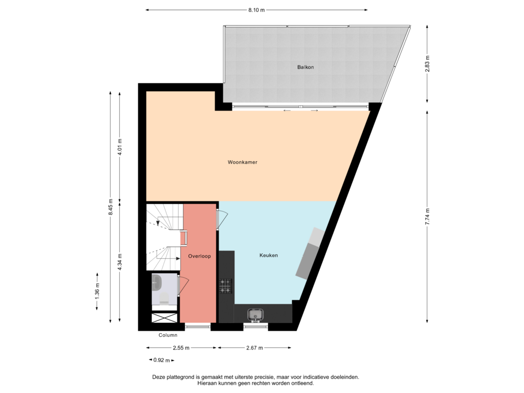 Bekijk plattegrond van Eerste verdieping van Vuurvlinder 26