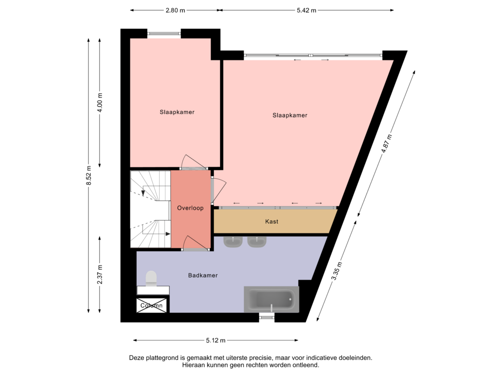 View floorplan of Tweede verdieping of Vuurvlinder 26