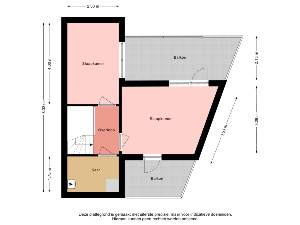 View floorplan of Derde verdieping of Vuurvlinder 26