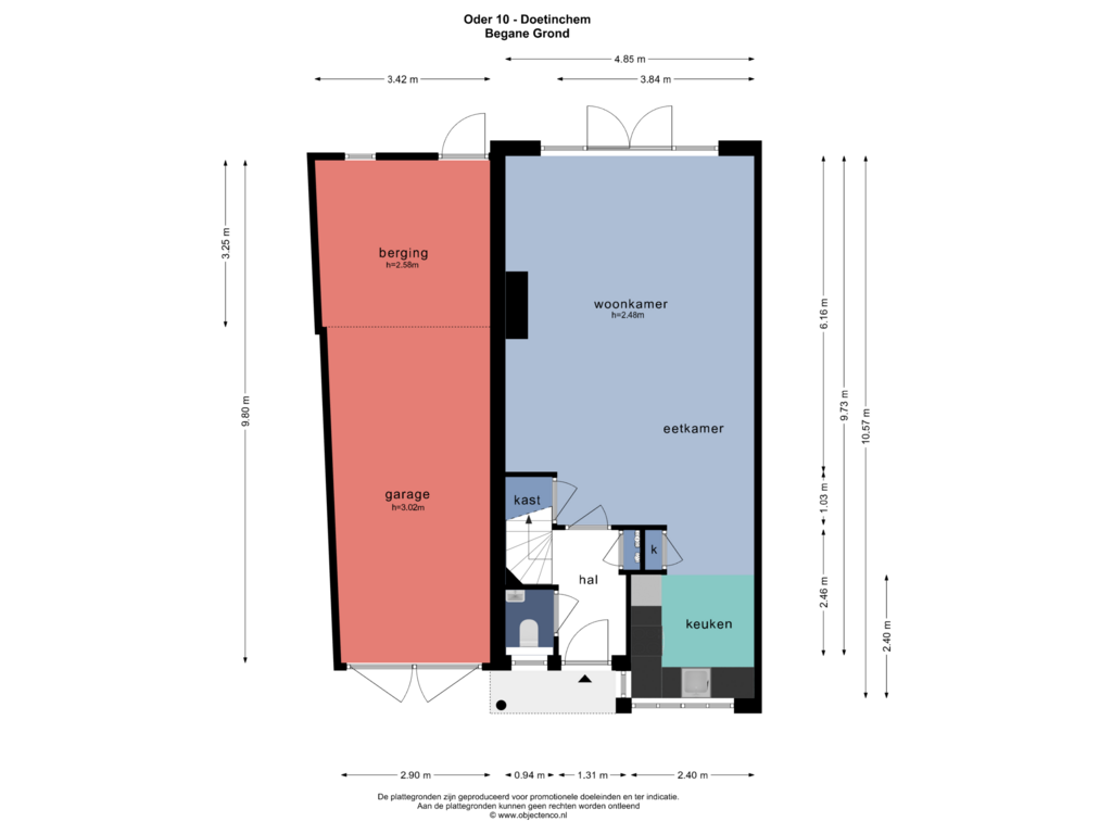 View floorplan of BEGANE GROND of Oder 10