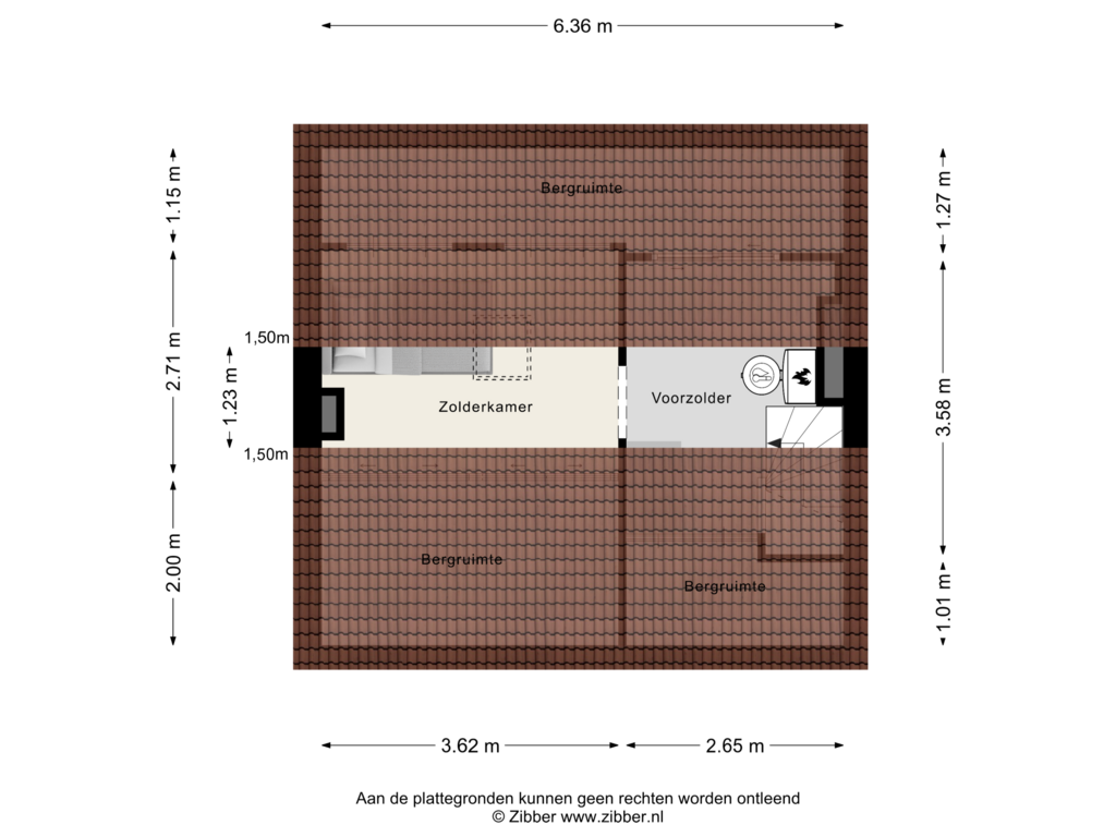 View floorplan of Tweede Verdieping of Dr. Schaepmanstraat 2