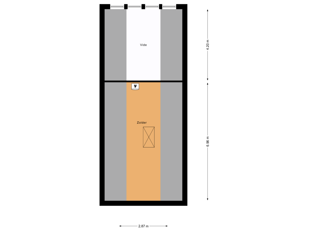 View floorplan of Tweede verdieping of Gerhard Nijlandstraat 19-B