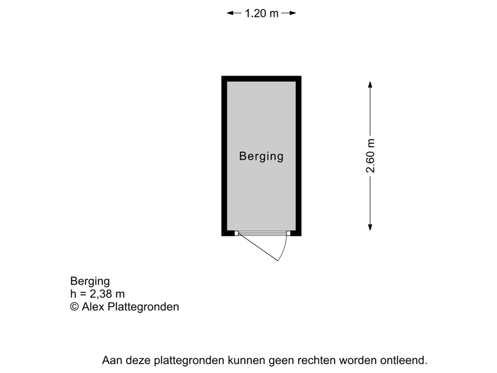 View floorplan of Berging of Westlandseweg 81