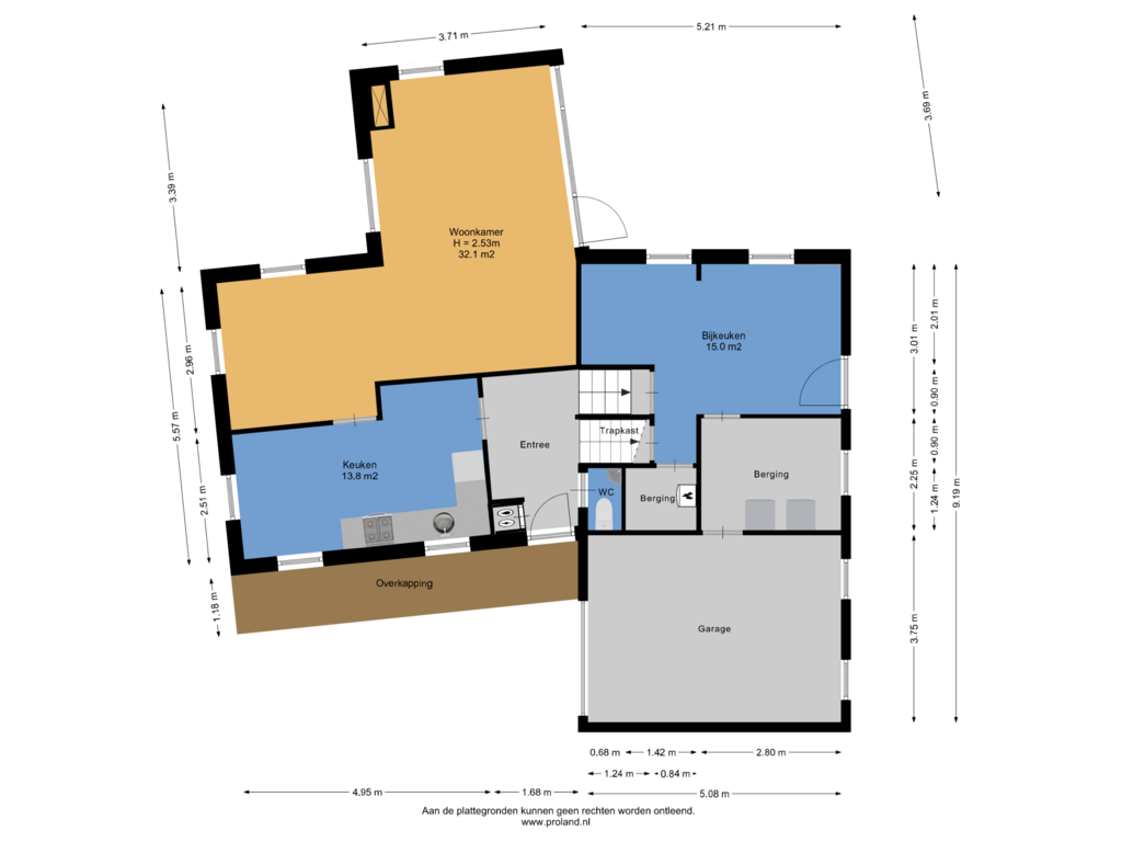 View floorplan of Begane Grond of Binnenbaan 13