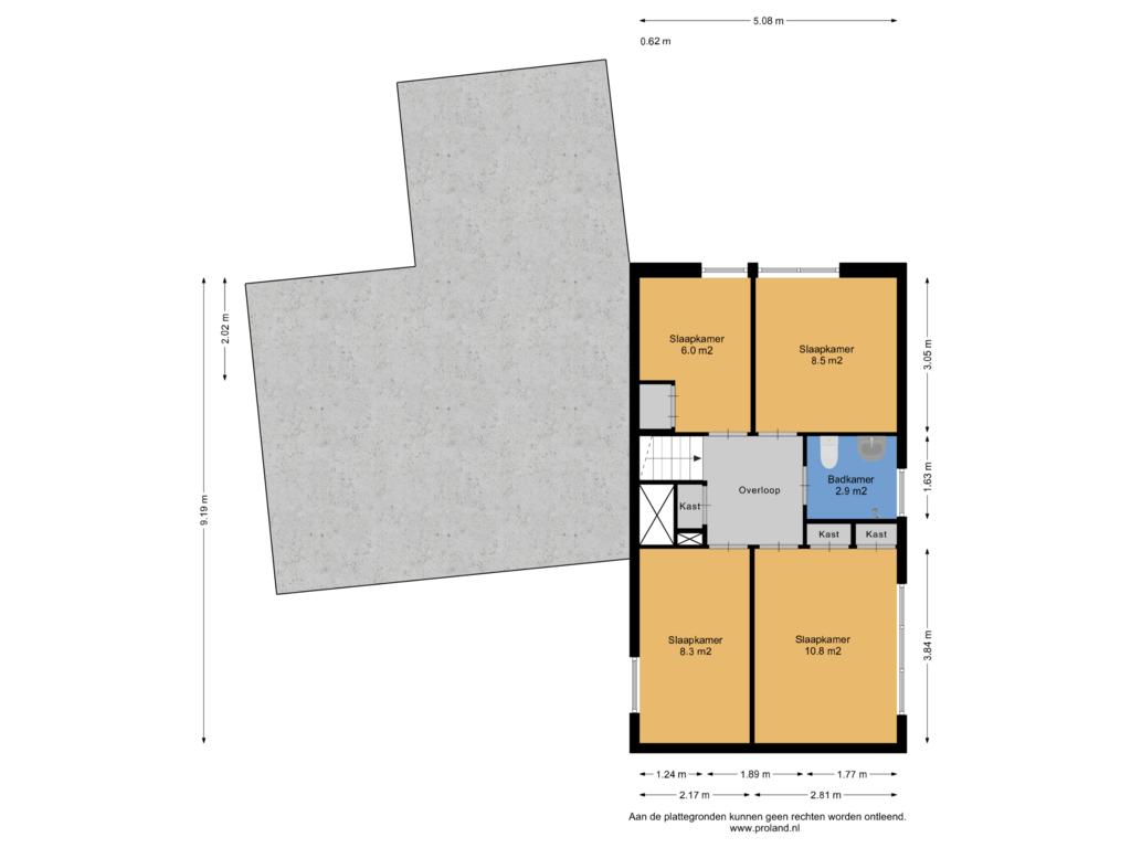 View floorplan of 1e Verdieping of Binnenbaan 13