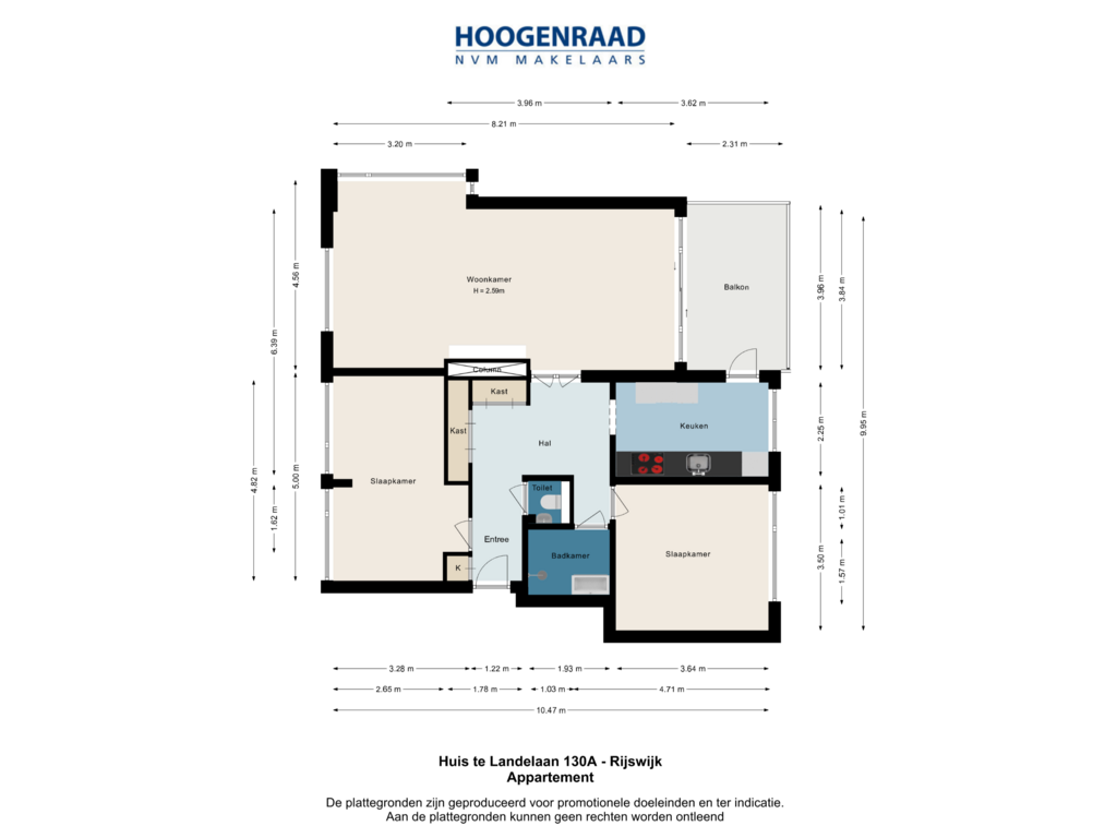 View floorplan of Appartement of Huis te Landelaan 130-A