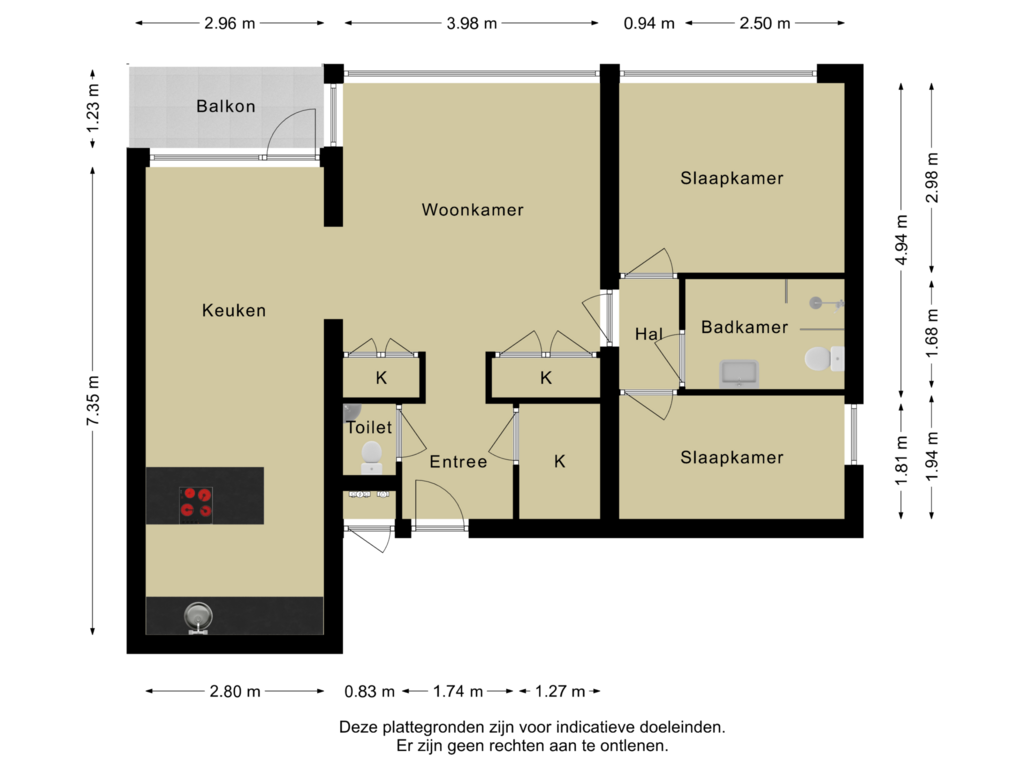 View floorplan of 1e Verdieping of Penelopestraat 275