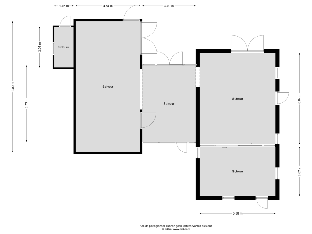 Bekijk plattegrond van Bijgebouwen van Zuideropgaande 149