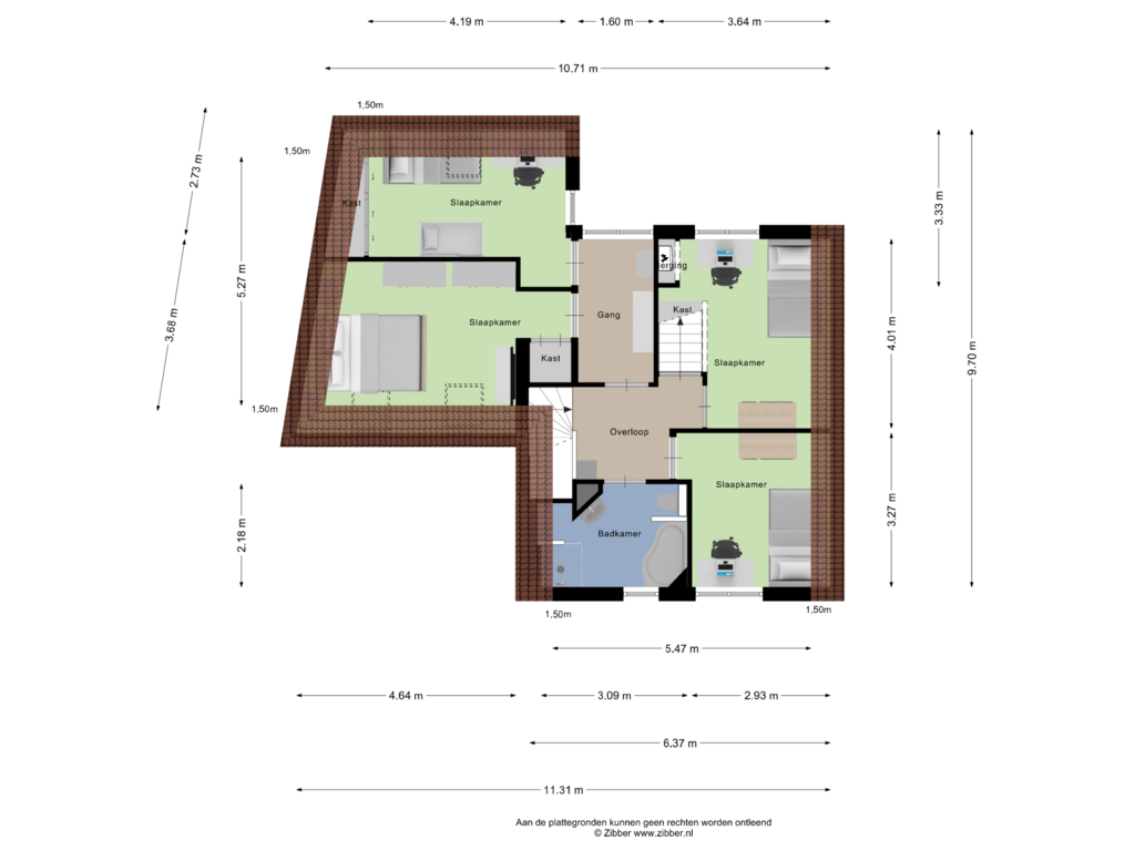 View floorplan of Eerste Verdieping of Constantijnstraat 11