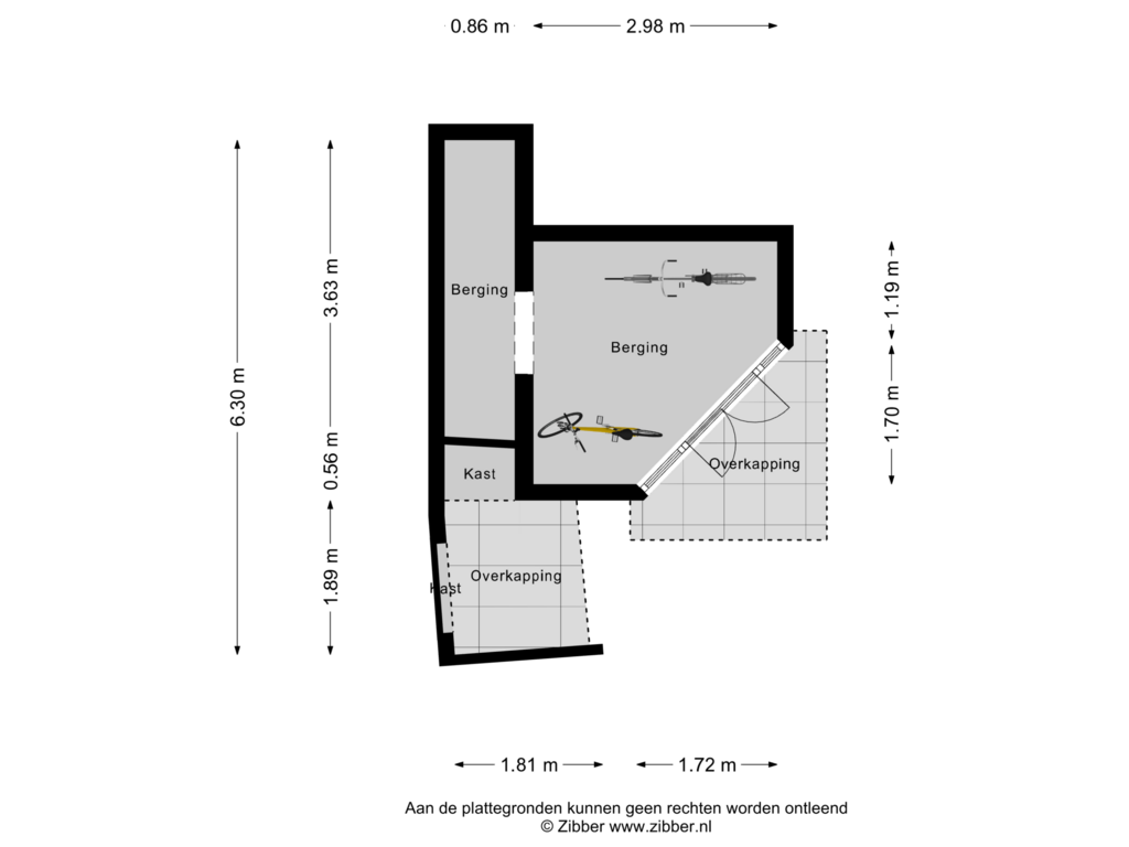 View floorplan of Berging of Constantijnstraat 11