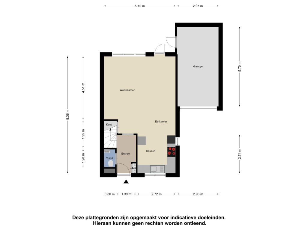 Bekijk plattegrond van Begane Grond van Langedijker 11