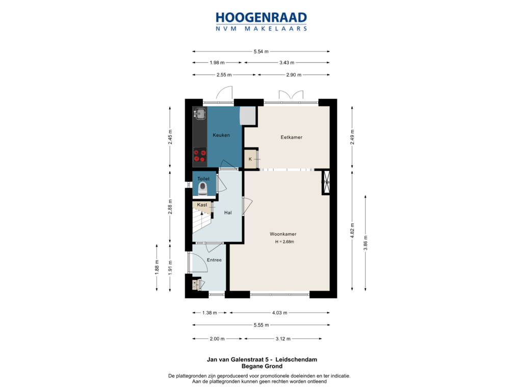 Bekijk plattegrond van Begane grond van Jan van Galenstraat 5