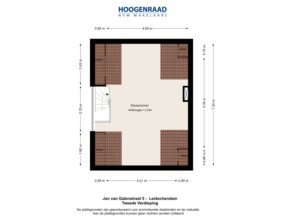 Bekijk plattegrond van Tweede verdieping van Jan van Galenstraat 5