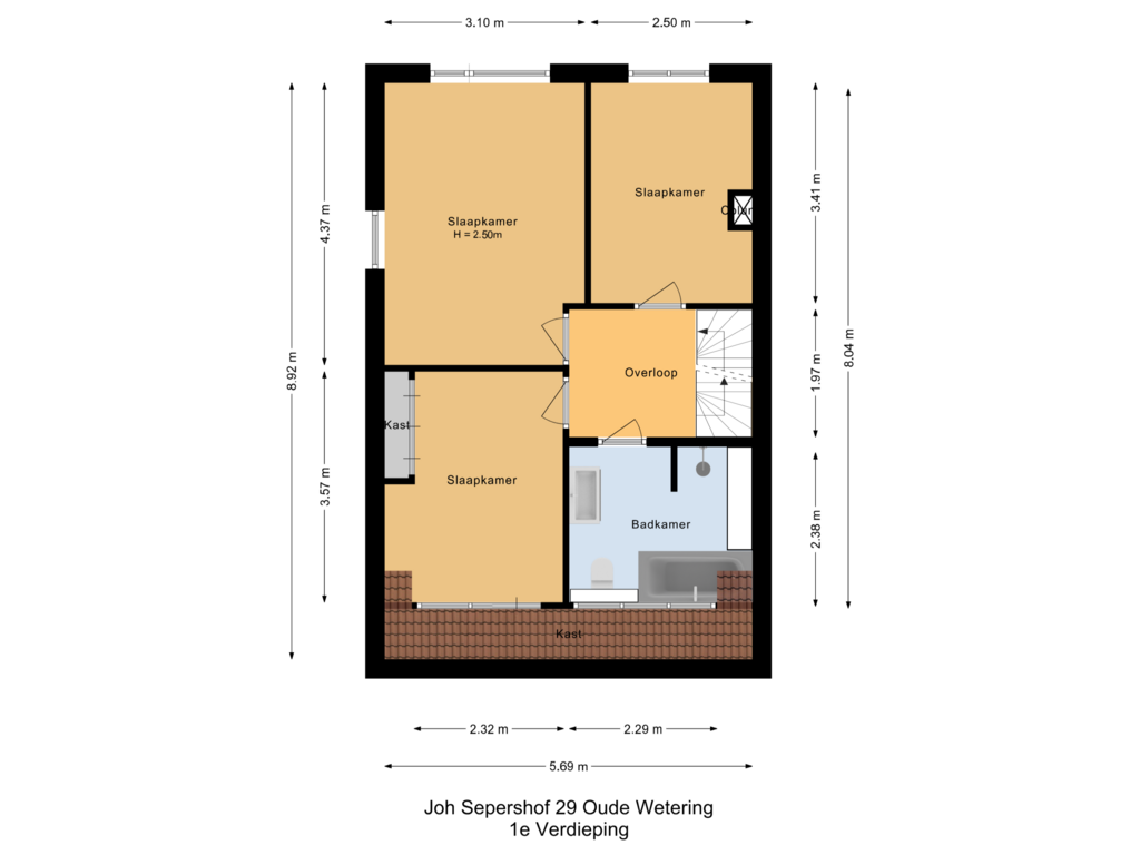 Bekijk plattegrond van 1e Verdieping van Joh. Sepershof 29