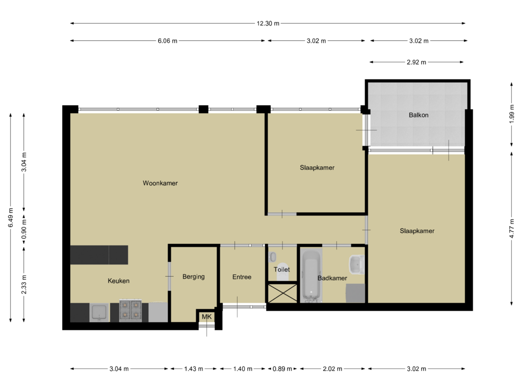 Bekijk plattegrond van First floor van Heeghtakker 36