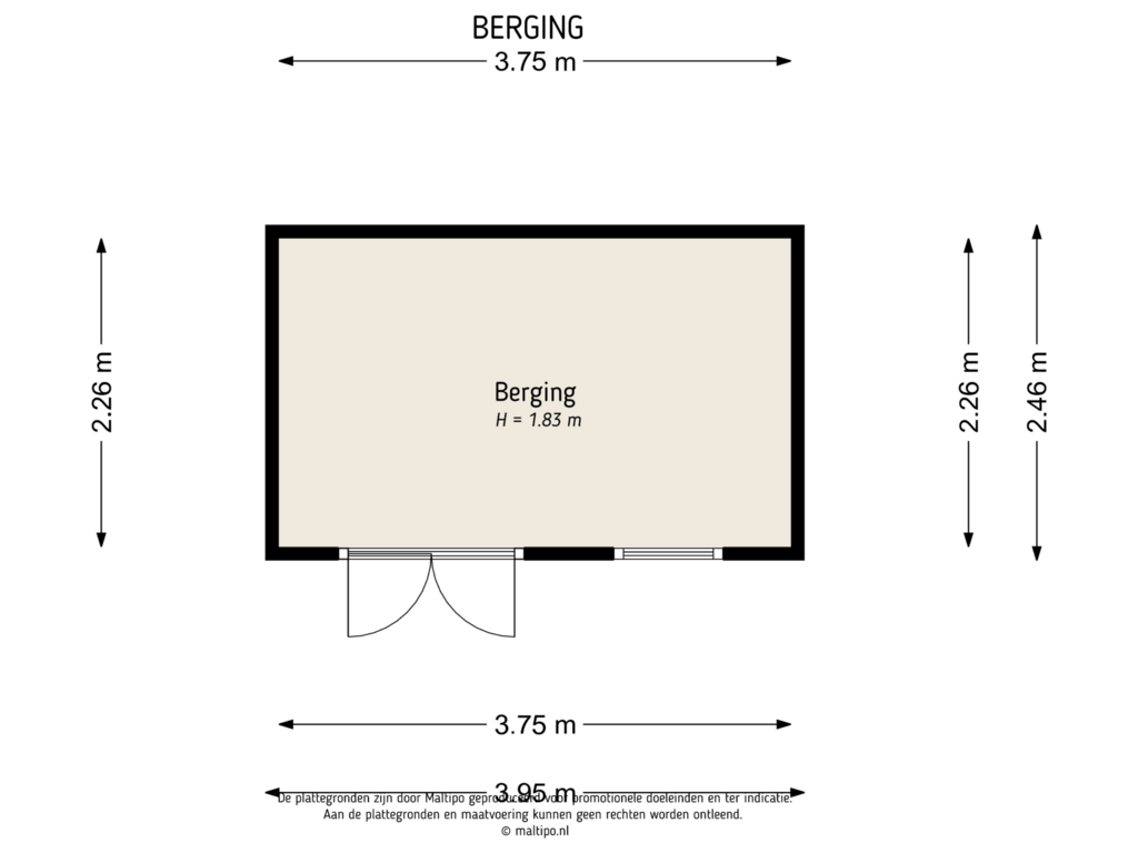 View floorplan of Berging of Grasakker 22