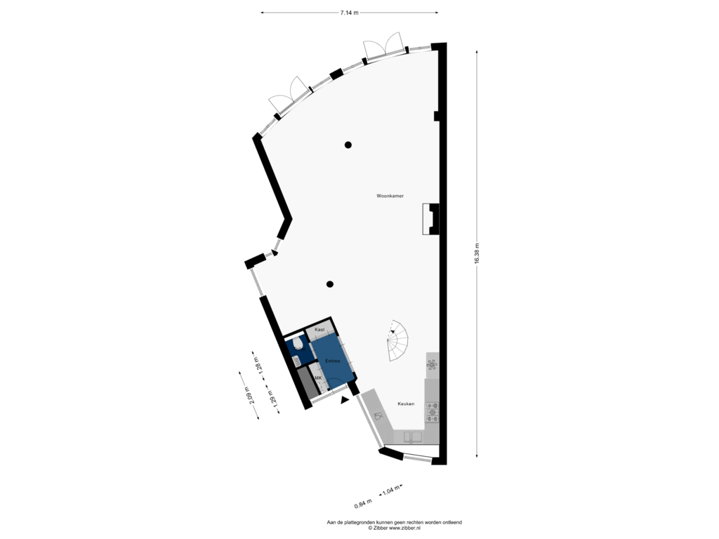 Bekijk plattegrond van Begane grond van Maria Rutgersweg 82