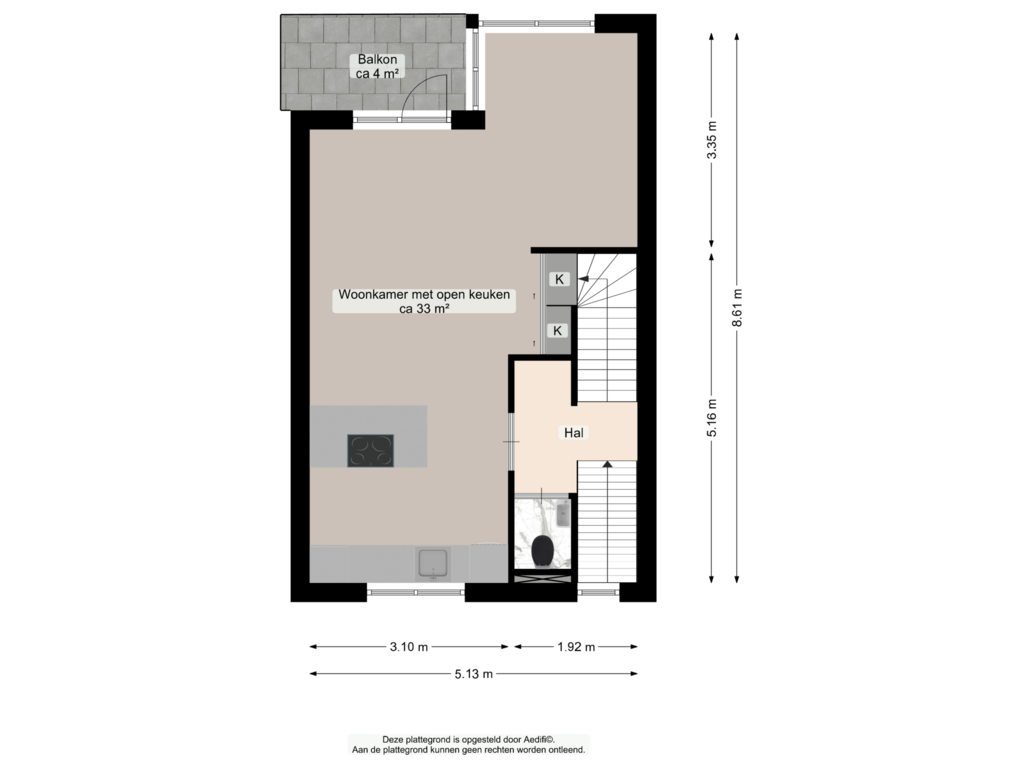 Bekijk plattegrond van Eerste verdieping van Amkemaheerd 277