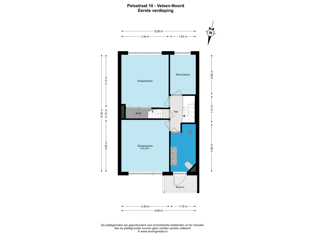 View floorplan of 1e_verd of Pelsstraat 10