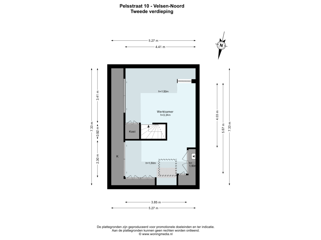 View floorplan of 2e_verd of Pelsstraat 10