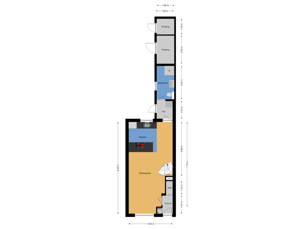 Bekijk plattegrond van Begane grond van Klaas Benninkstraat 27