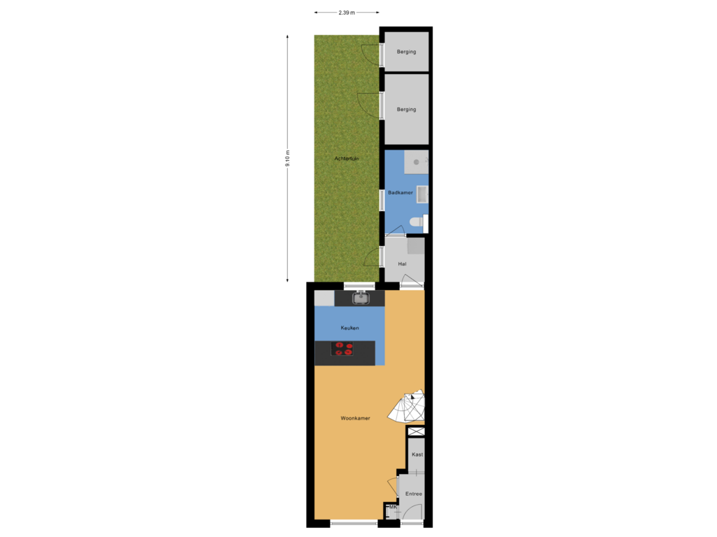 Bekijk plattegrond van Situatie van Klaas Benninkstraat 27