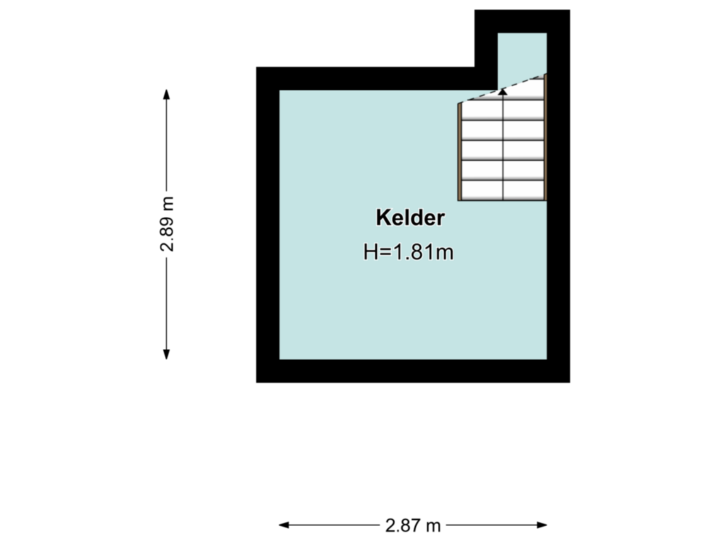 View floorplan of Kelder of Neuweg 52