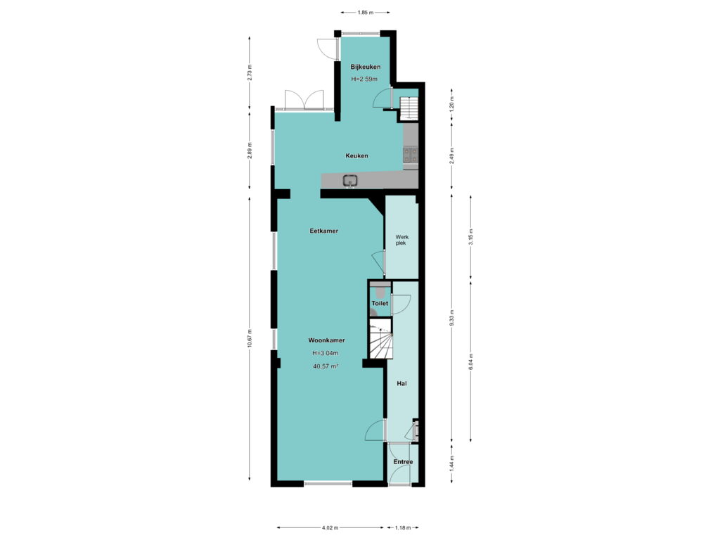 View floorplan of Begane grond of Neuweg 52