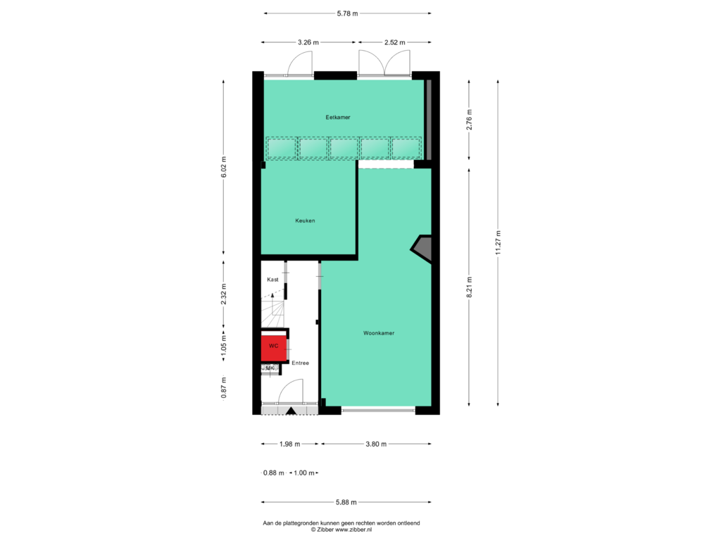 View floorplan of Begane Grond of Nachtegaallaan 36