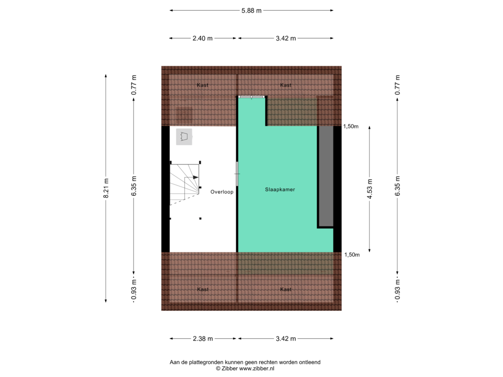 View floorplan of Tweede Verdieping of Nachtegaallaan 36