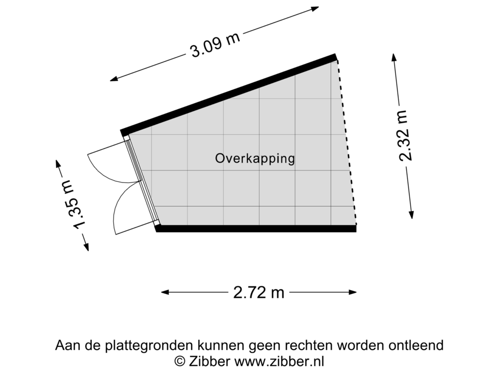 View floorplan of Overkapping of Nachtegaallaan 36