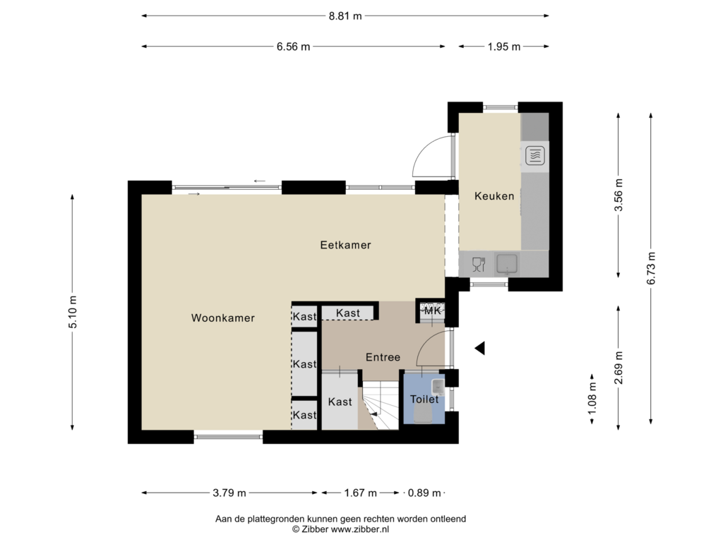 Bekijk plattegrond van Begane Grond van Hortensialaan 68