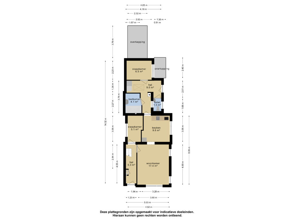 View floorplan of begane grond of Friese Streek 27