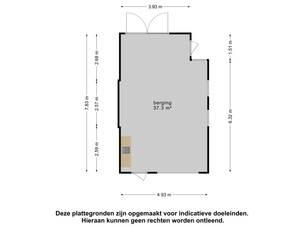 View floorplan of berging of Friese Streek 27