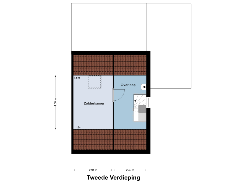 Bekijk plattegrond van Tweede Verdieping van Lisztstraat 2