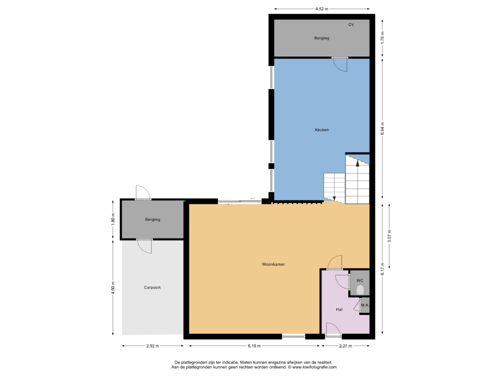 View floorplan of Begane grond of Galileistraat 13